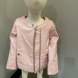 Max Studio Light Pink Kids Faux Leather Jacket
